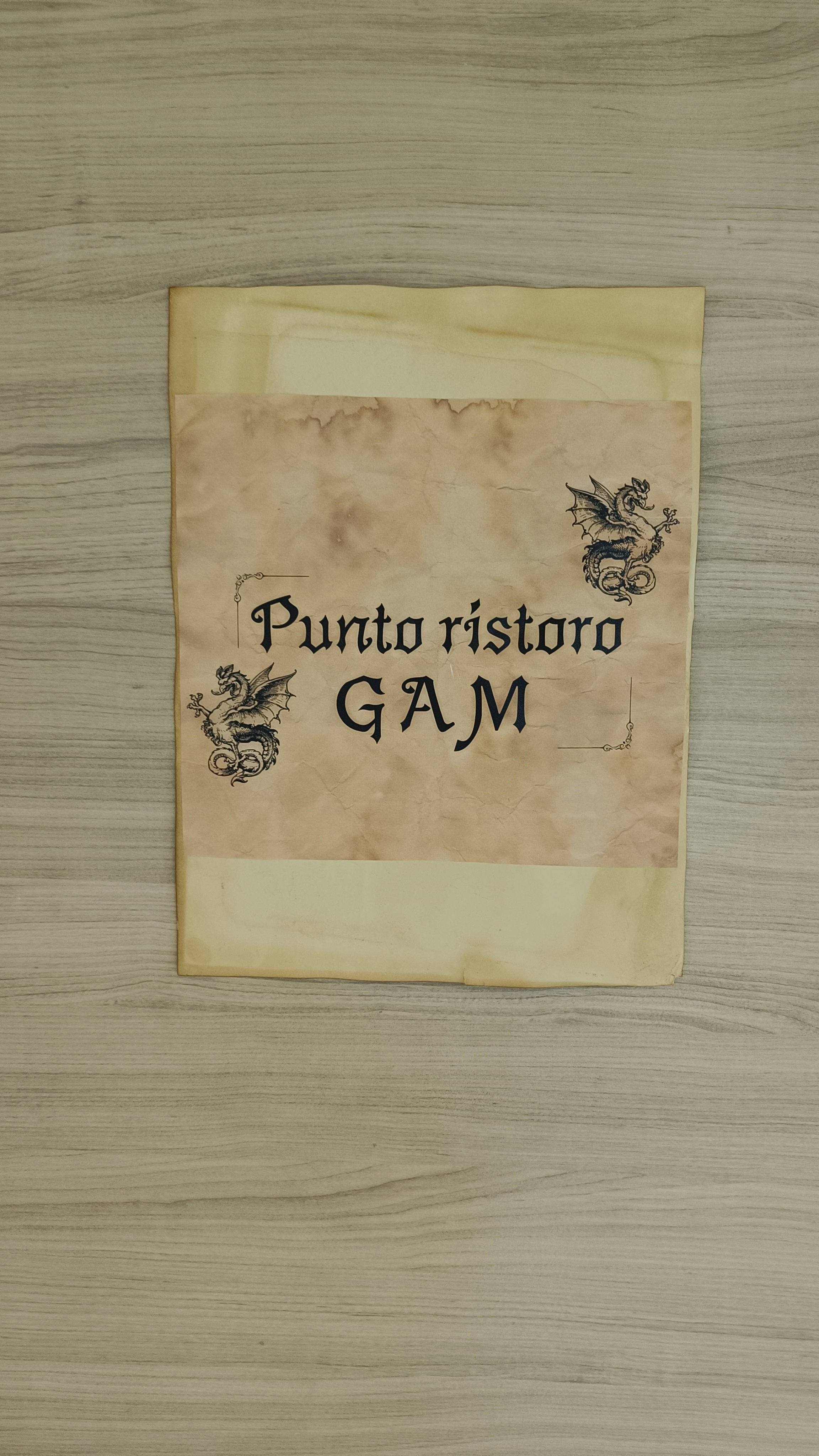Cartello della sala ristoro